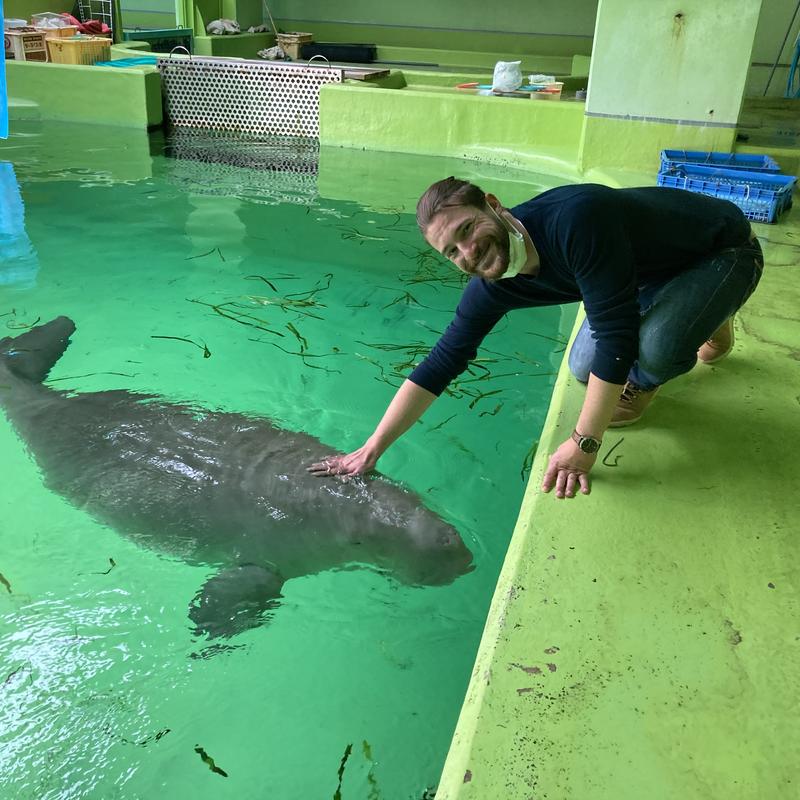 Marius with dugong Marius with dugong